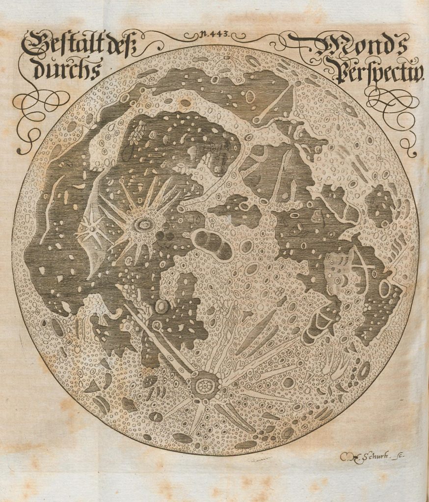 Francisci’s drawing of the Moon (1676)