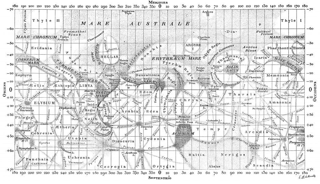 Flammarion and Antoniadi’s Map of Mars (1900-1910)
