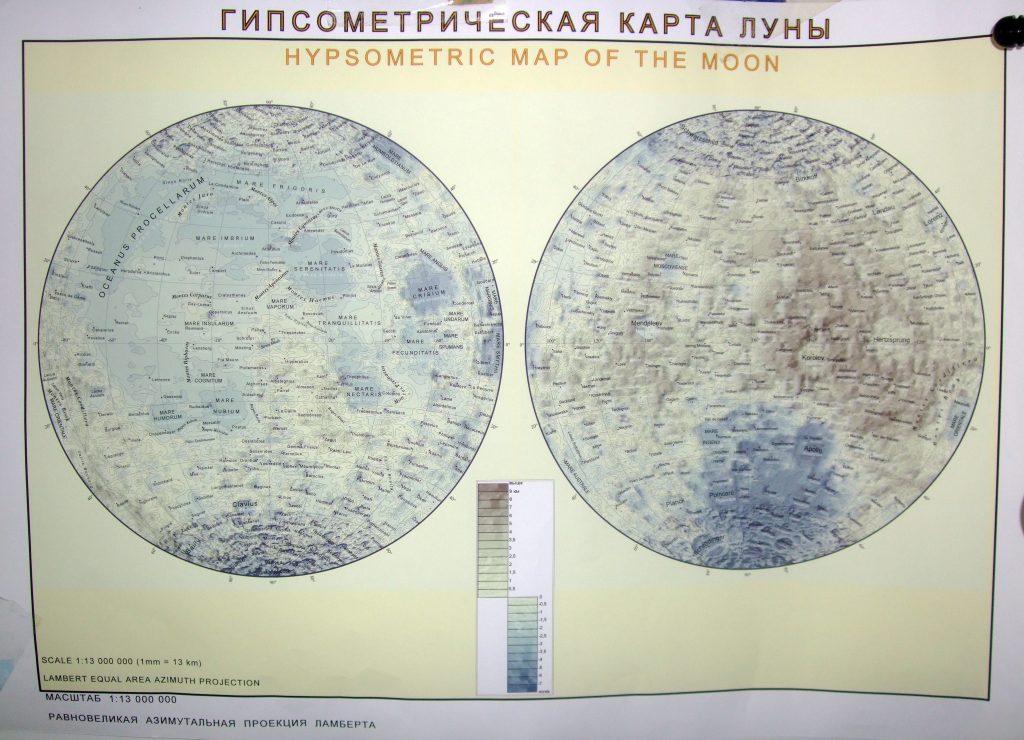 Hypsometric map of the Moon (2008)