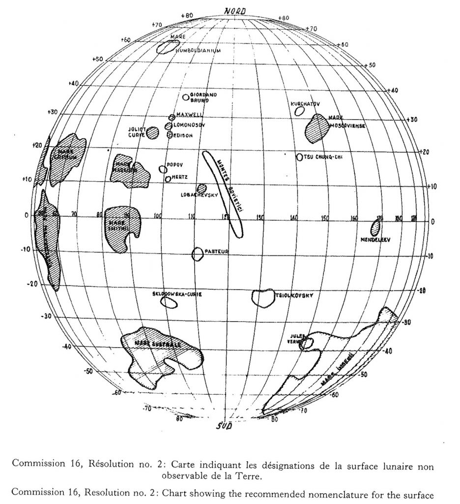 First Official Map of the Lunar Farside (IAU, 1962)