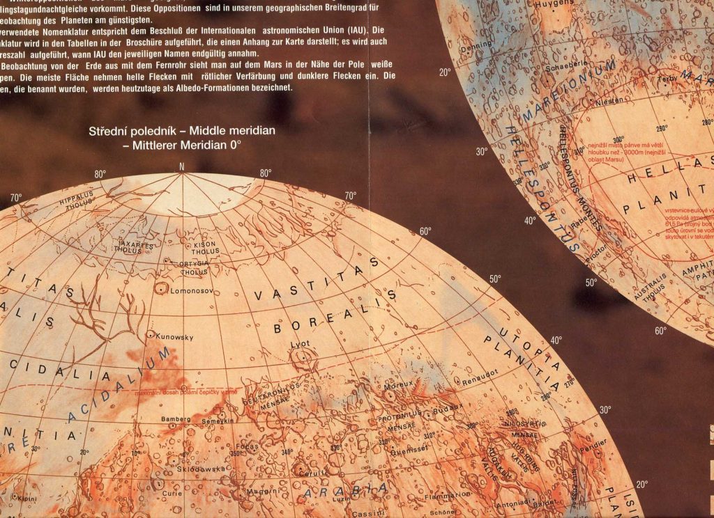 Pavel Příhoda’s Map of Mars (2000)