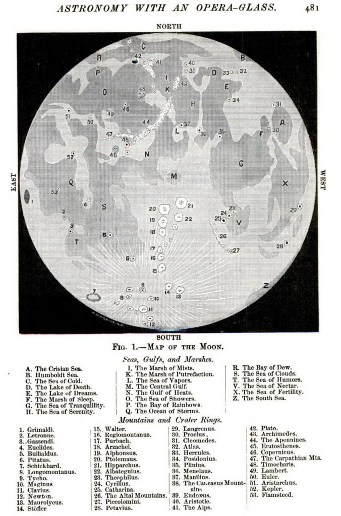 Moon map in Popular Science (1887)