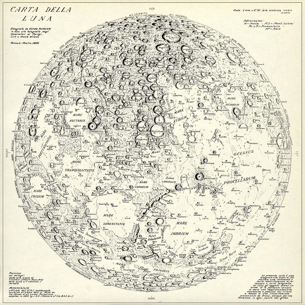 Rugierri’s map of the Moon (1958)