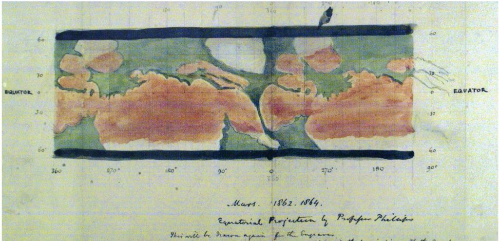 Philips’ Mars Map (1865)