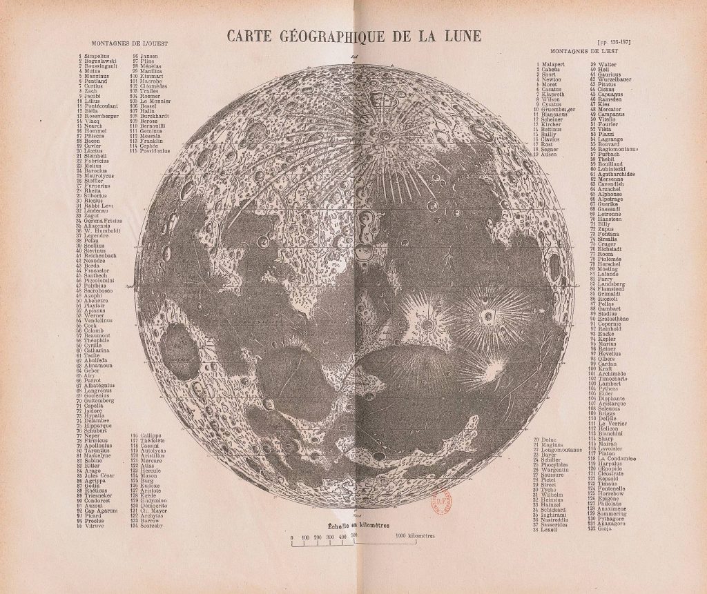 Map of the Moon (Flammarion 1881-1898)