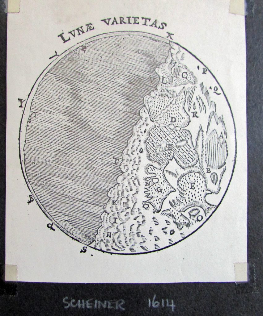 Scheiner’s map of the Moon (c. 1614)