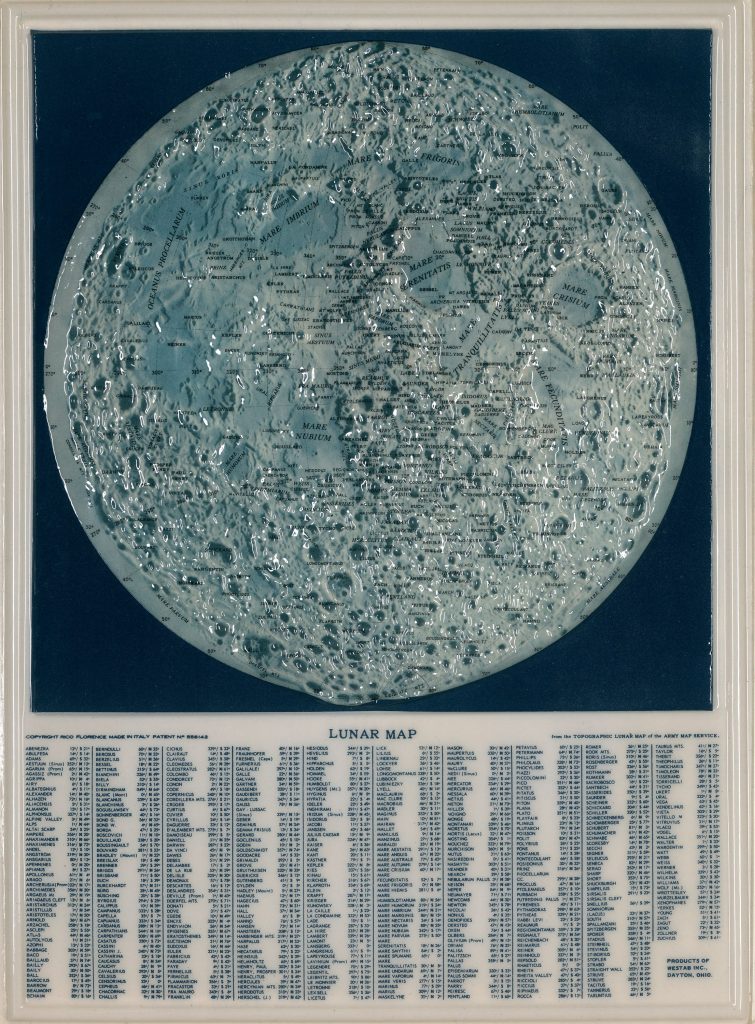 Rico’s raised relief Moon map