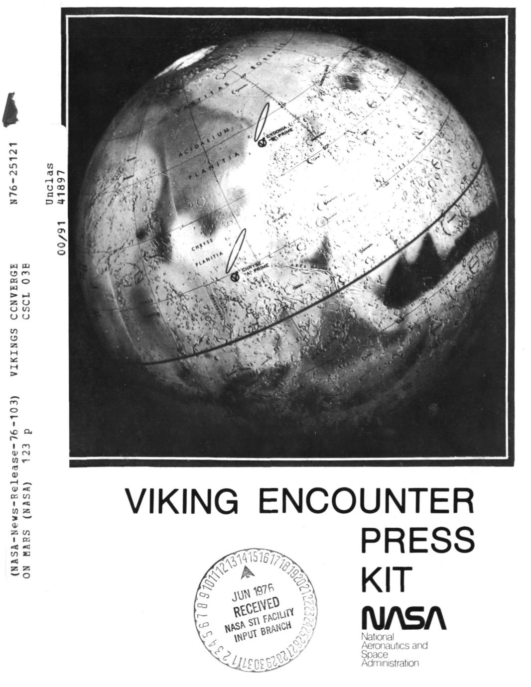 Viking Landing Site Press map 1976