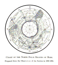 Chart on the North Polar regions of Mars