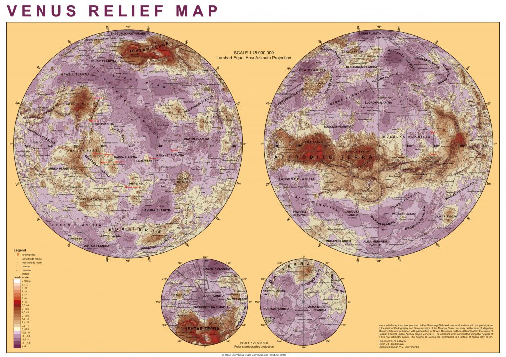 Hypsometric Map of Venus (2007-11)