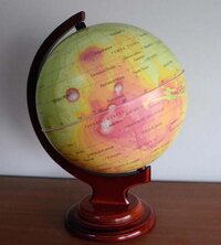 Hypsometric globe of Mars (2012)