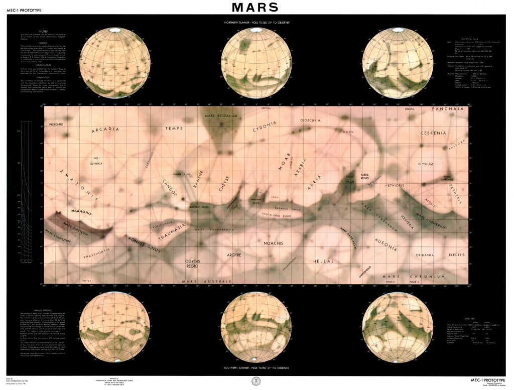 Slipher’s Map of Mars, MEC-1 (1962)