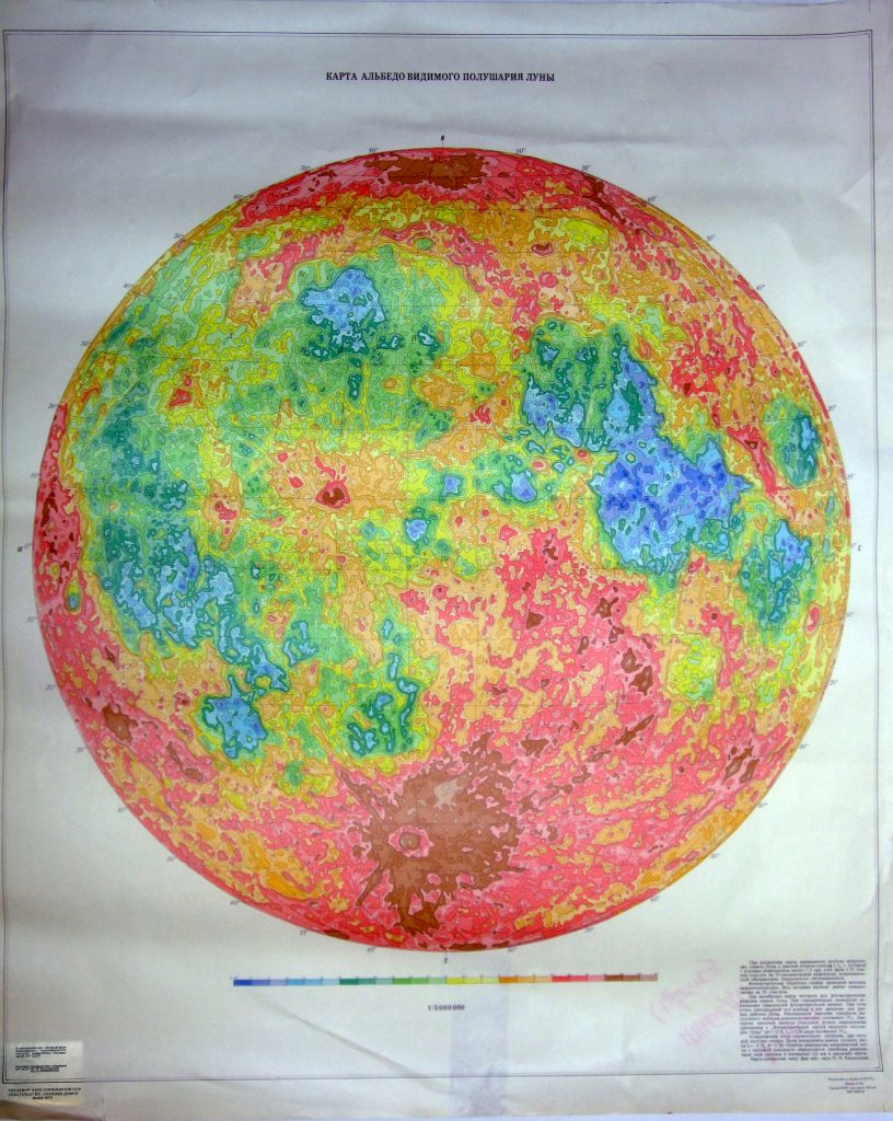 Albedo map of the Moon 1973