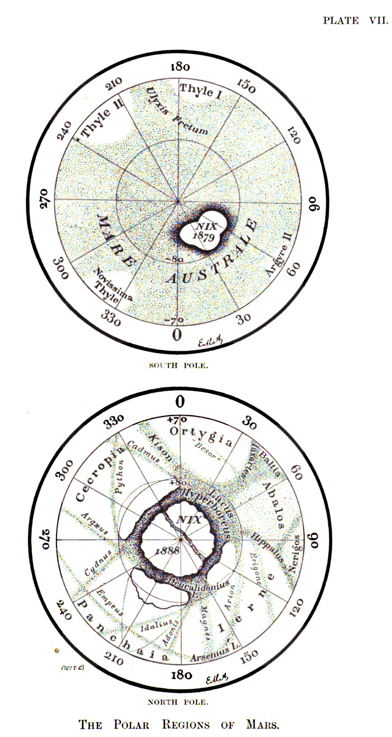Antoniadi’s Polar Maps of Mars 1900-1901
