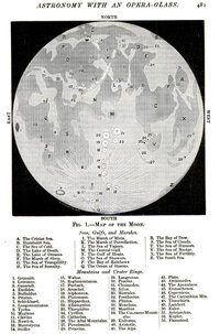 Astronomy with an opera-glass -- Map of the Moon