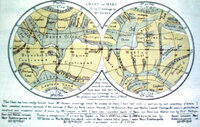 Chart of Mars from 27 drawings by M. Dawes / Chart of Mars laid down on the Stereographic Projection