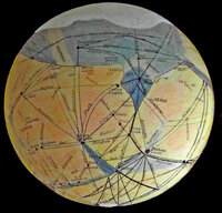 A hemispheric color view of Mars