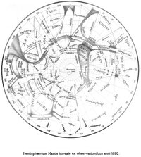 Hemisphaerium Martis boreale ex observationibus anni 1890