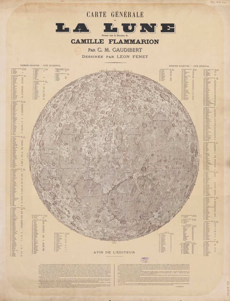 Map of the Moon (Flammarion/Gaudibert/Fenet 1887-1900)