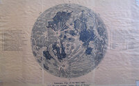 Telescopic view of the Moon from the rare original "Adams Chart of History"