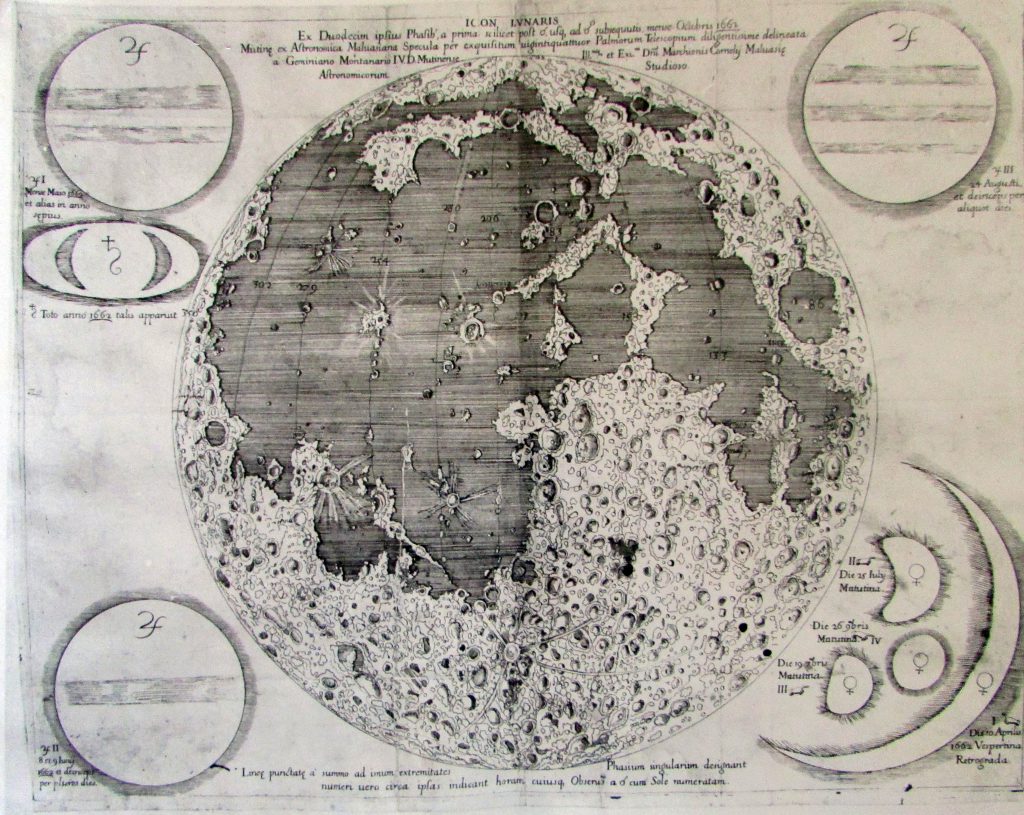 Montanari’s map of the Moon (1662)