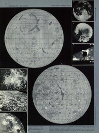 Map of the visible side of the Moon, map of the other side of the Moon