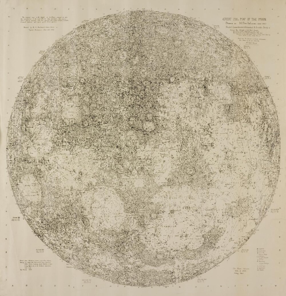 300 inch map of the Moon 100 inch reduction
