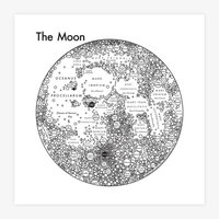 Moon map print