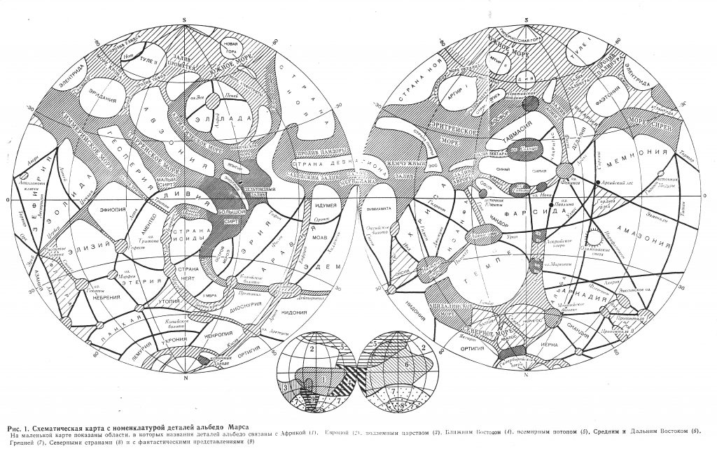 G.A. Burba’s Albedo map of Mars