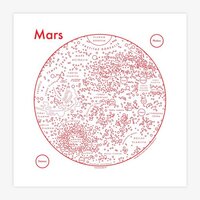 Mars map print