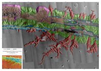 Geomorphological map of Ius Chasma, Valles Marineris, Mars.