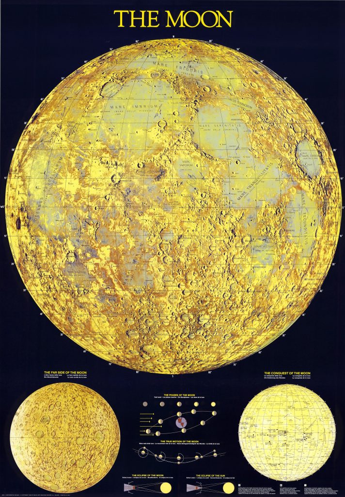 Cartographia Milano Map of the Moon (1988)