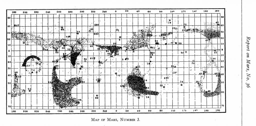 Pickering’s map of Mars, 1926