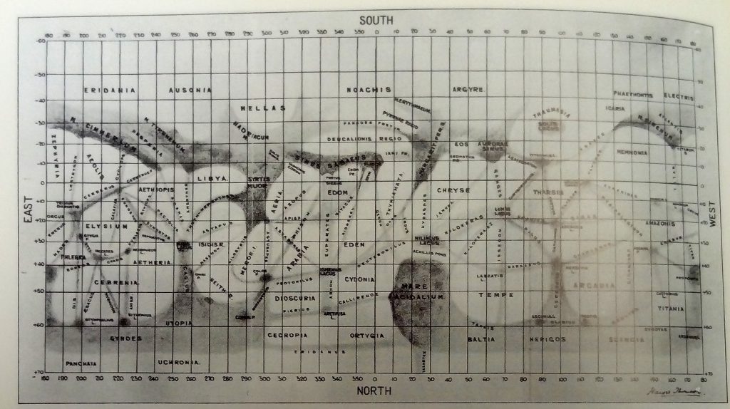 Thomsen’s map of Mars (1927)