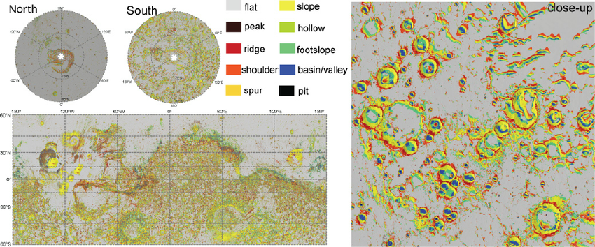 Global geomorphometric map of Mars