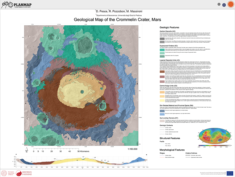 Geological Map of the Crommelin Crater, Mars