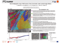 Geo-stratigraphic map of NW sector of the Crommelin crater central bulge (Mars)