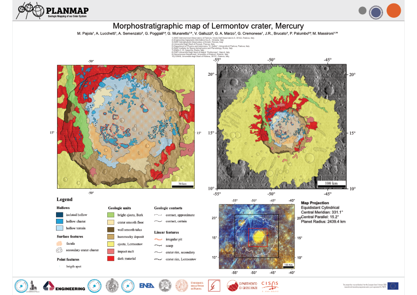 Geologic Map of the Lermontov crater, Mercury