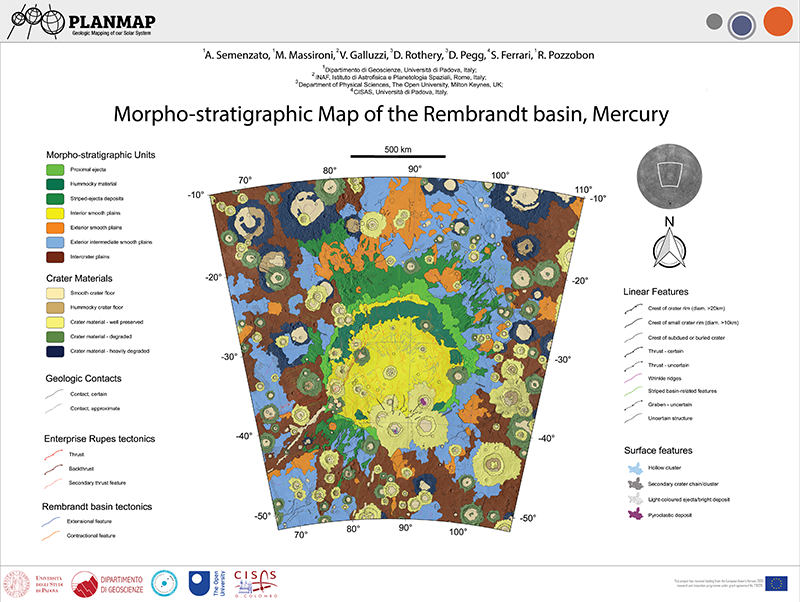 Morpho-stratigraphic Map of the Rembrandt basin, Mercury