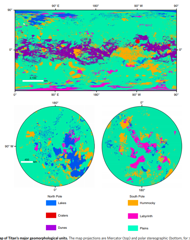 Global map of Titan’s major geomorphological units