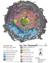 Geomorphic map of Chukhung crater.