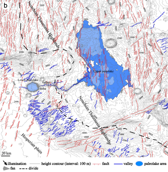 Interpretative geomorphic map of the Southwest Thaumasia area
