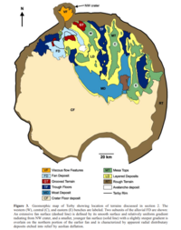 Geomorphic map of crater Terby
