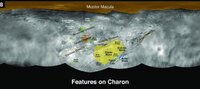 Maps with informal feature names used on Charon (geomorphological regions)