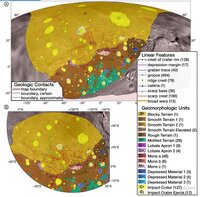 Geomorphologic unit map of Charon's encounter hemisphere
