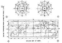 Outline map of Mars for stations identification, 1909-1954