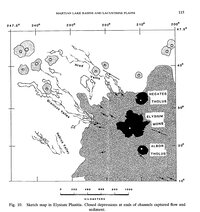 Sketch map in Elysium Planitia