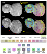 Arrokoth observations overlain with geologic mapping