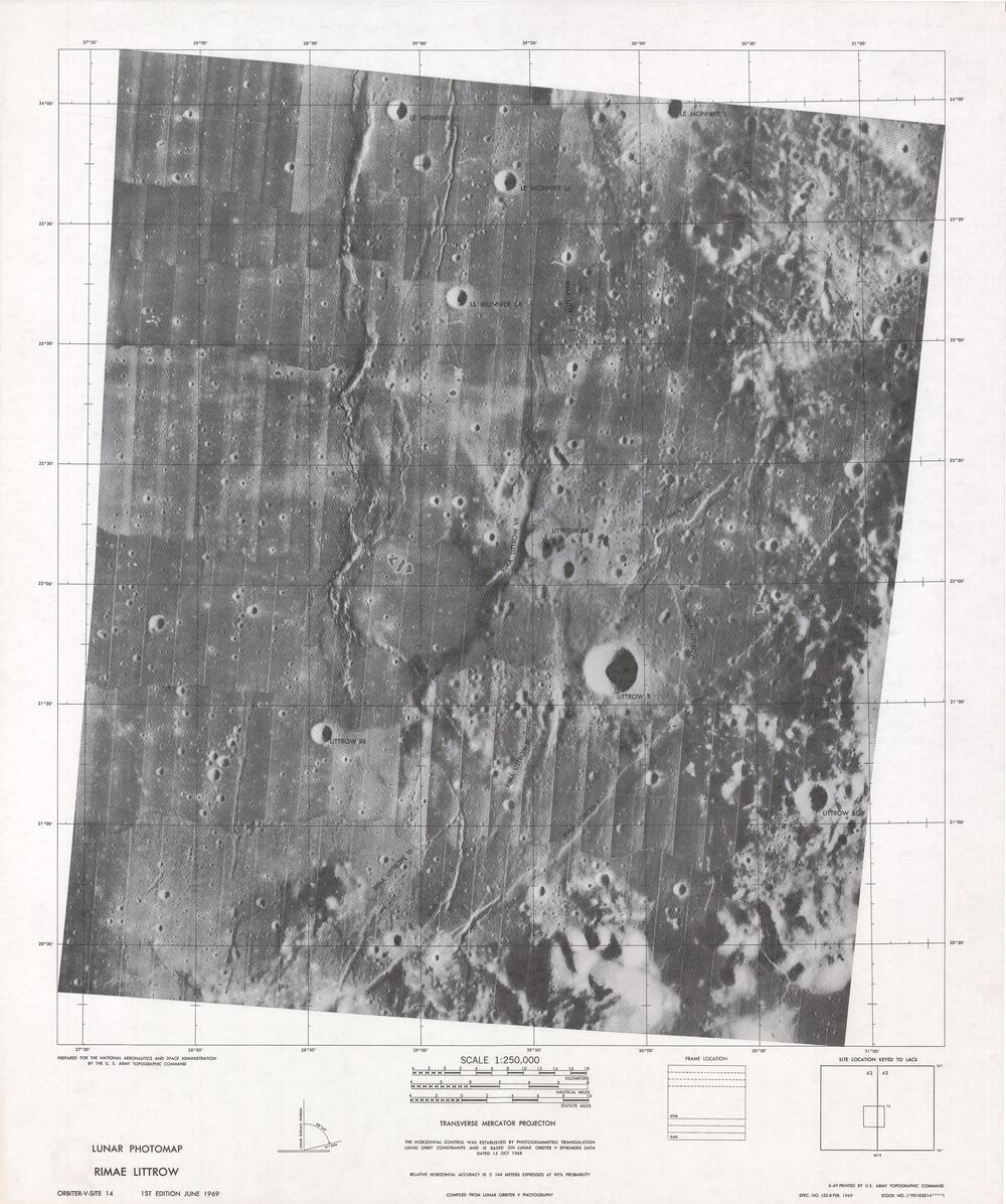 Lunar Photomap - Rimae Littrow