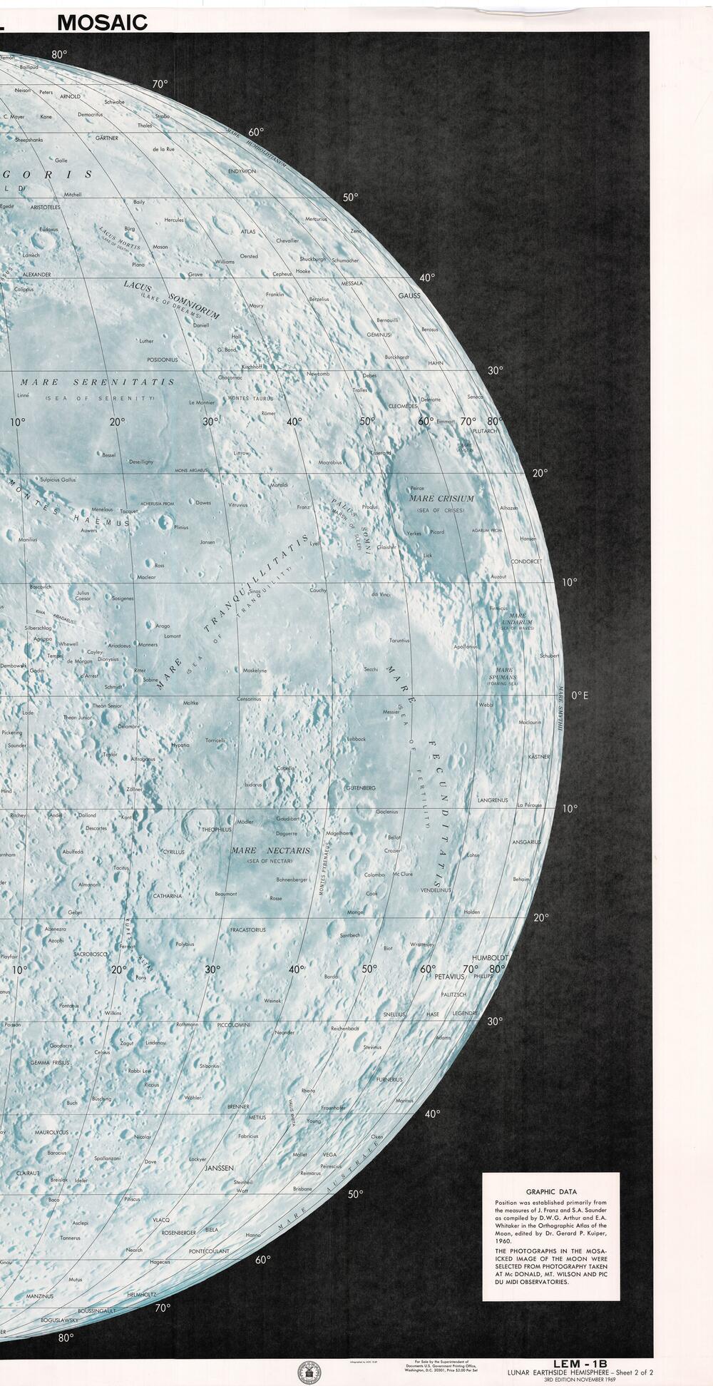 USAF Lunar Wall Mosaic (2/2) Lunar earthside hemisphere